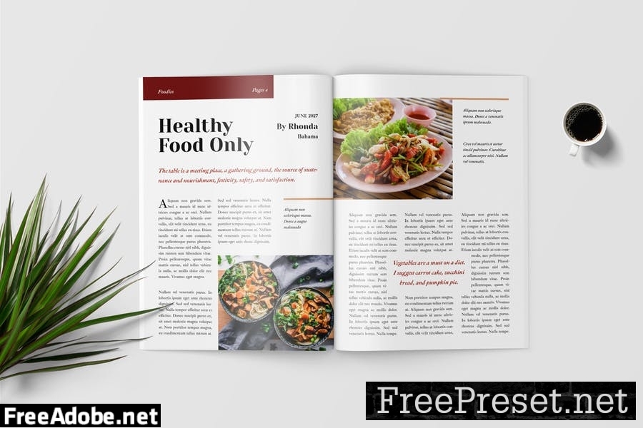 Food Magazine Template