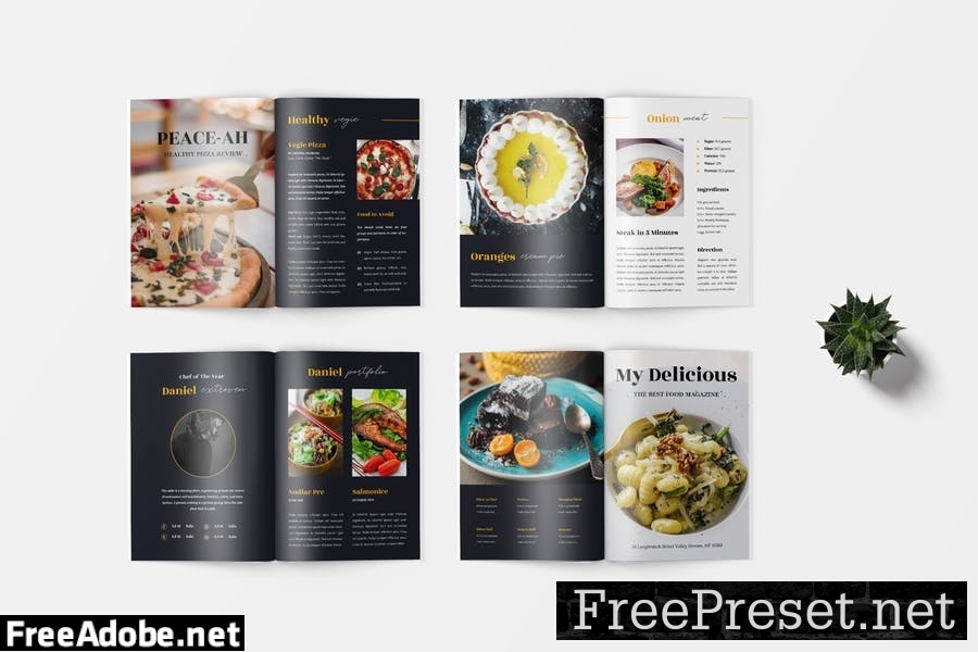 Food Magazine Template 77XNRYD