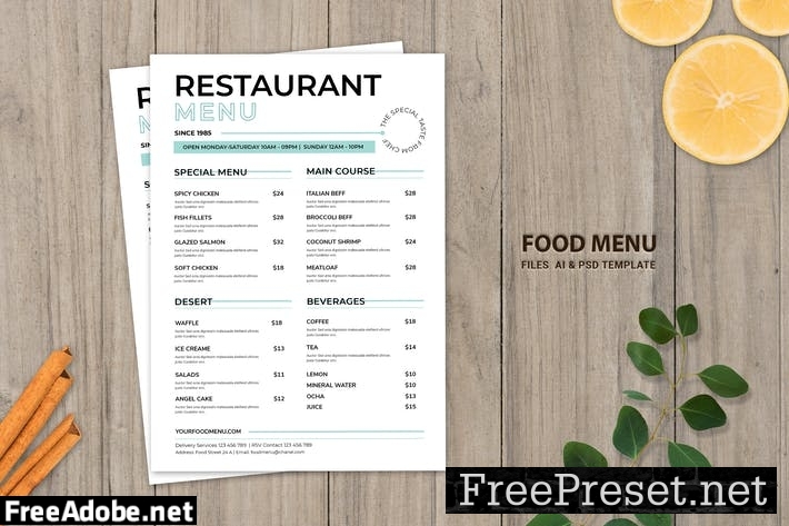 Food Menu VJFMLXL