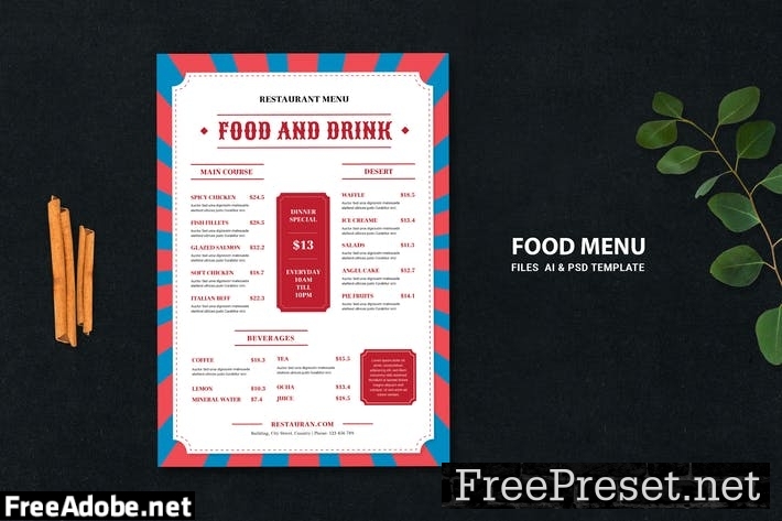 Food Menu Q9CHDLY