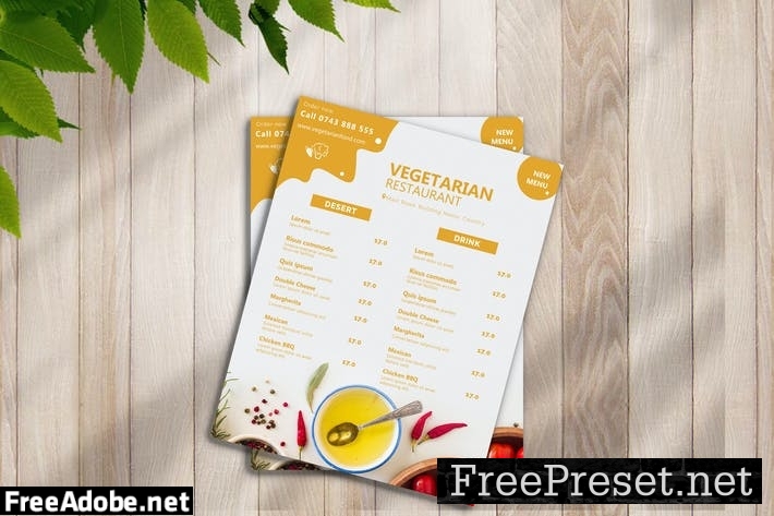 Food menu flyer 5 RUEQJBV