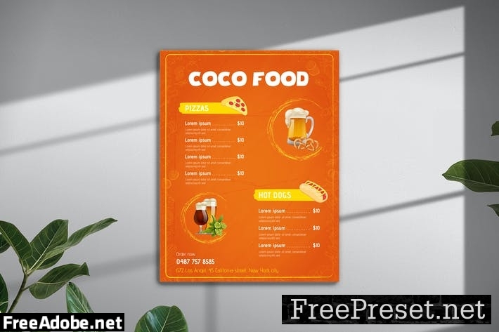 Food menu flyer 8 3GF8TXK