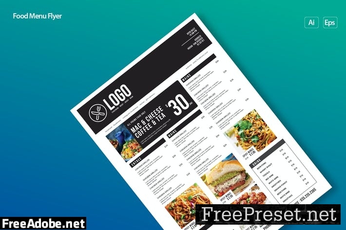 Food Menu Flyer PACS79X