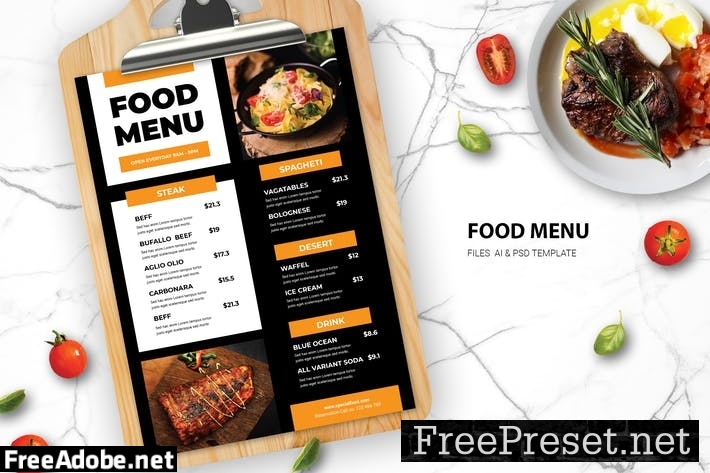 Food Menu TUJTD78