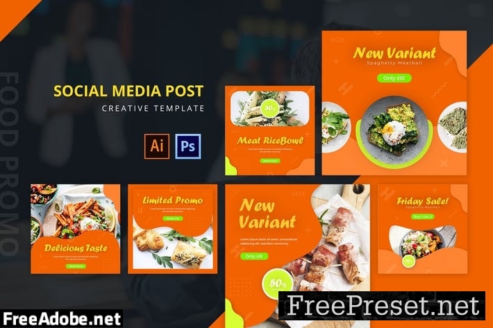 Food Promotion Social Media Post Template 6VB8SWC