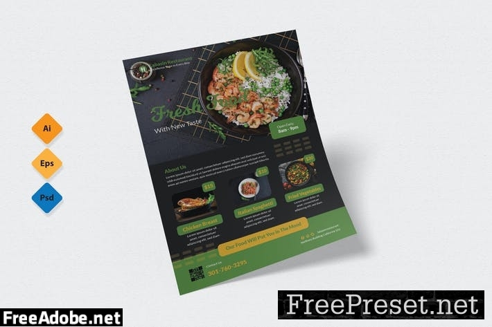 Food Restaurant Flyer Design FWZHCEK