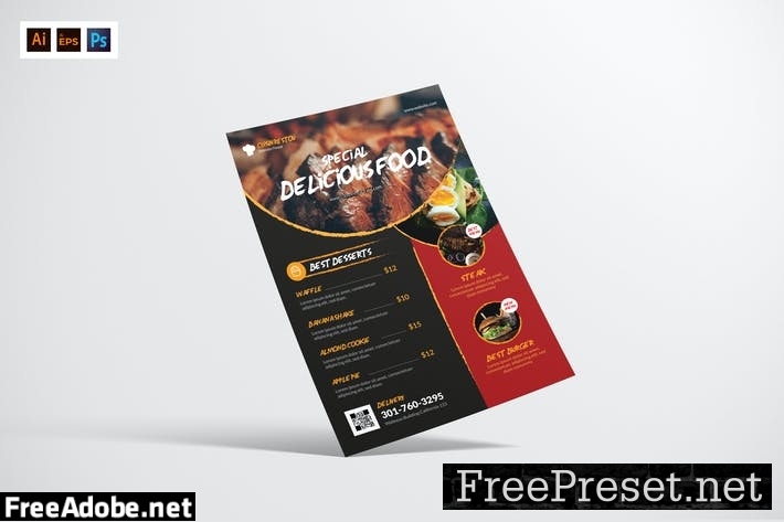 Food Restaurant Flyer Design LBH979H