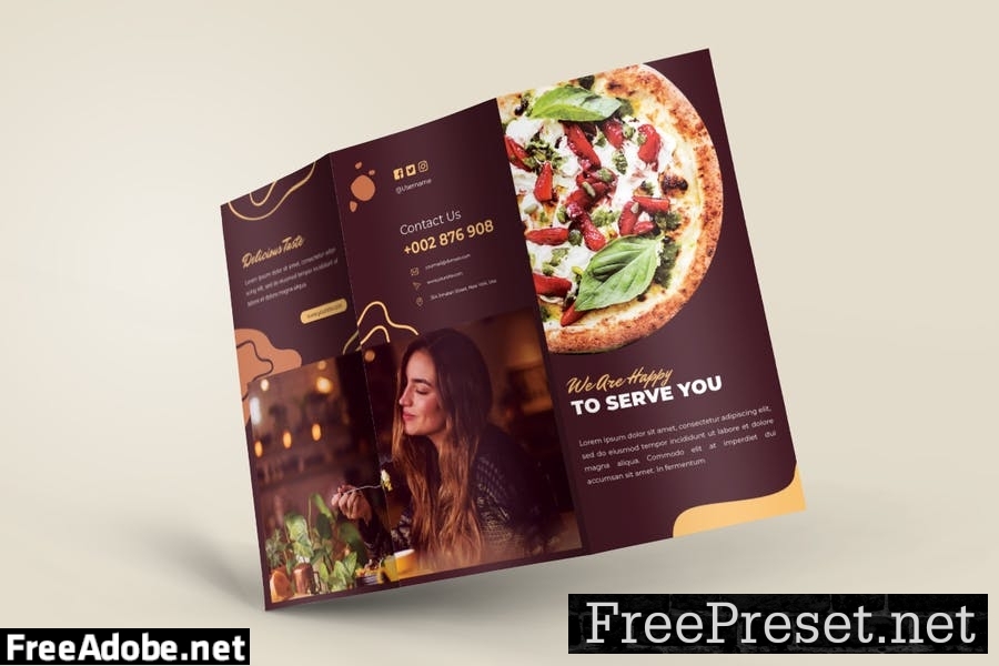 Food & Restaurant Trifold Brochure QYVTFL7