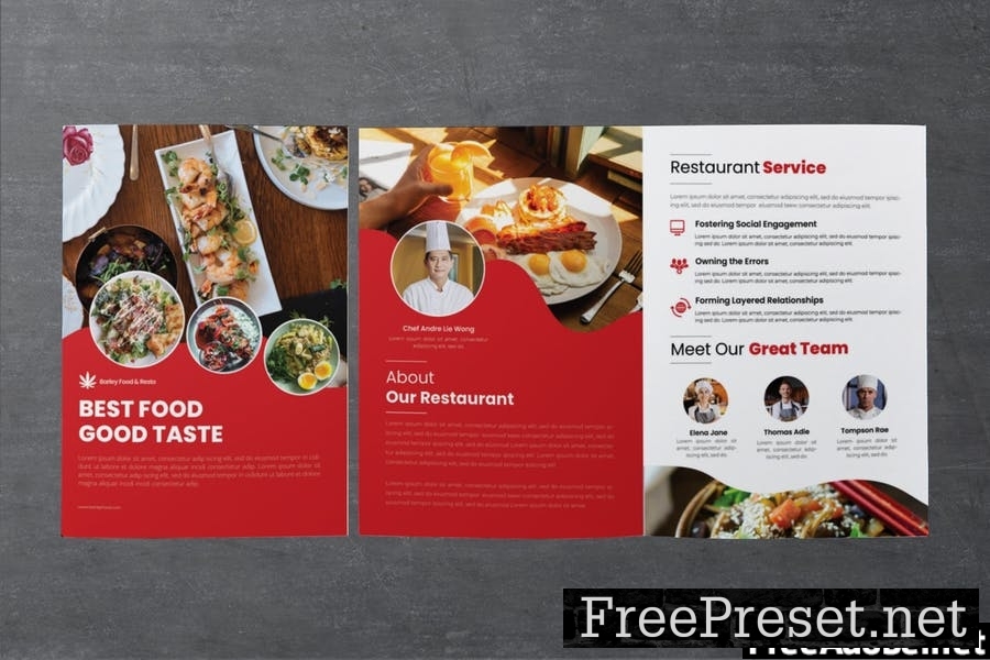 Food Resto Bifold Brochure