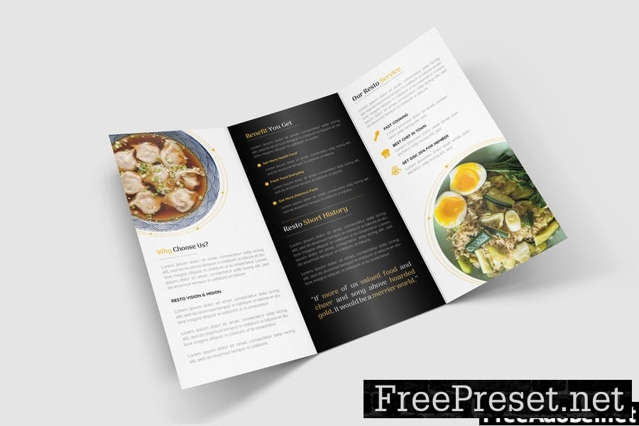 Food Resto Trifold Brochure