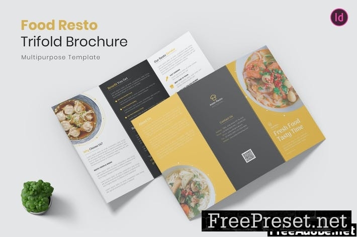 Food Resto Trifold Brochure 6FSUENN