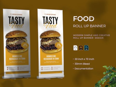 Food - Roll Up Banner 8KVCCRZ