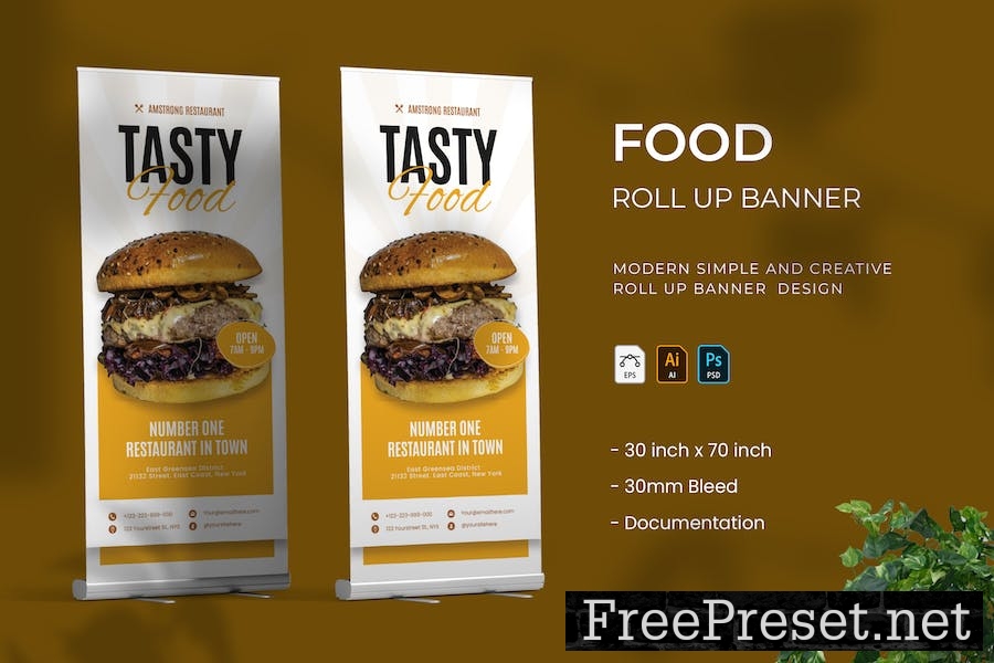 Food - Roll Up Banner 8KVCCRZ