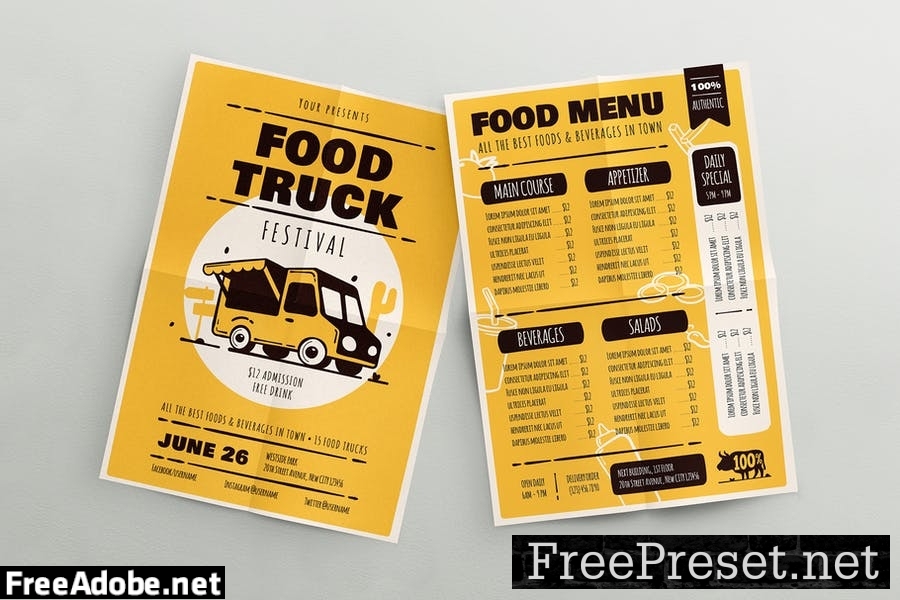 Food Truck Festival – Menu Template