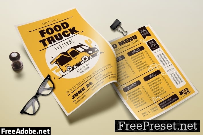 Food Truck Festival – Menu Template 7BU6E4Q