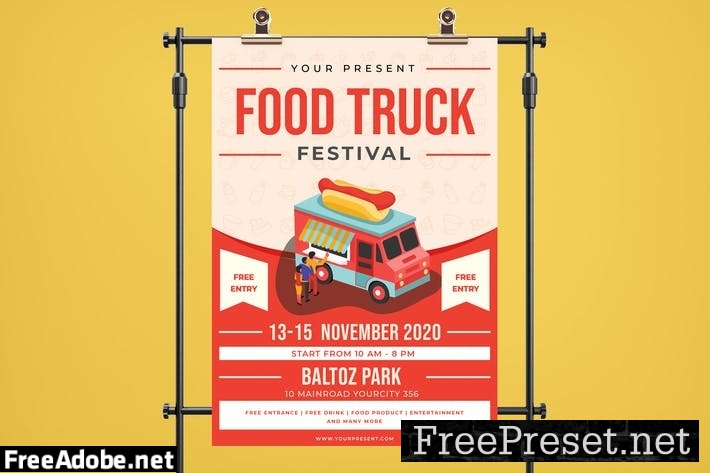 Food Truck Flyer 7PSM33K