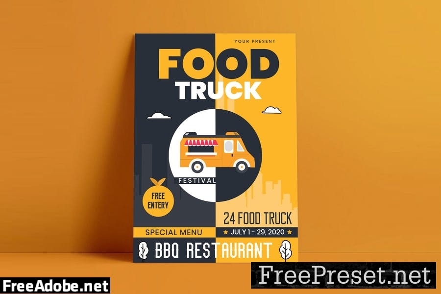 Food Truck Flyer Template C2F635Y