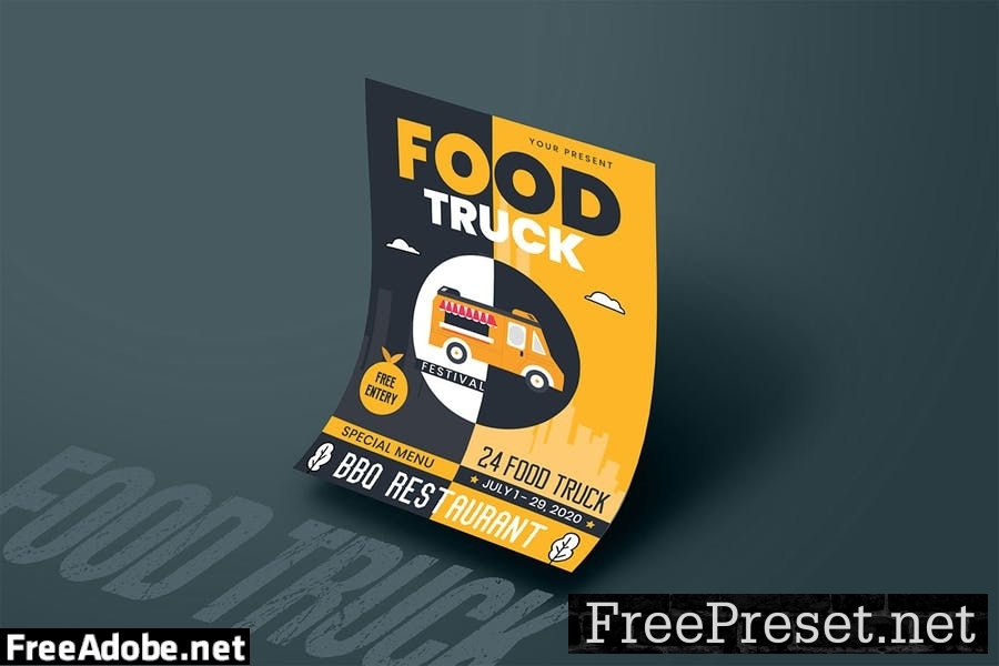 Food Truck Flyer Template C2F635Y