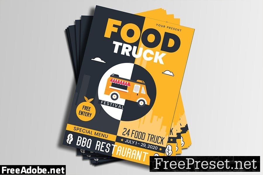 Food Truck Flyer Template C2F635Y