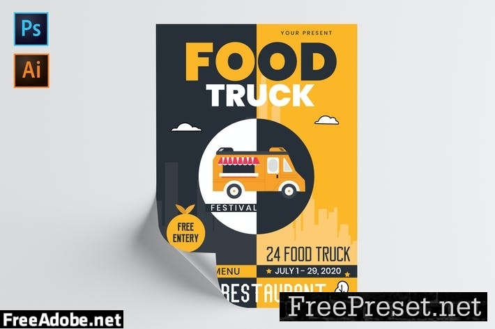 Food Truck Flyer Template C2F635Y