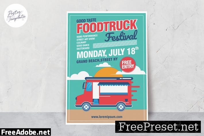 Food Truck Poster Template K597JRX