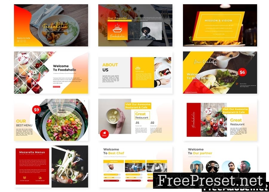 Foodaholic - Google Slides Template