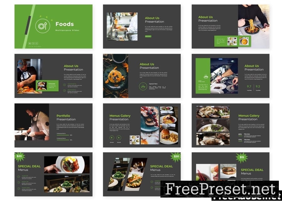 Foods - Presentation Template 3C5XGZ3