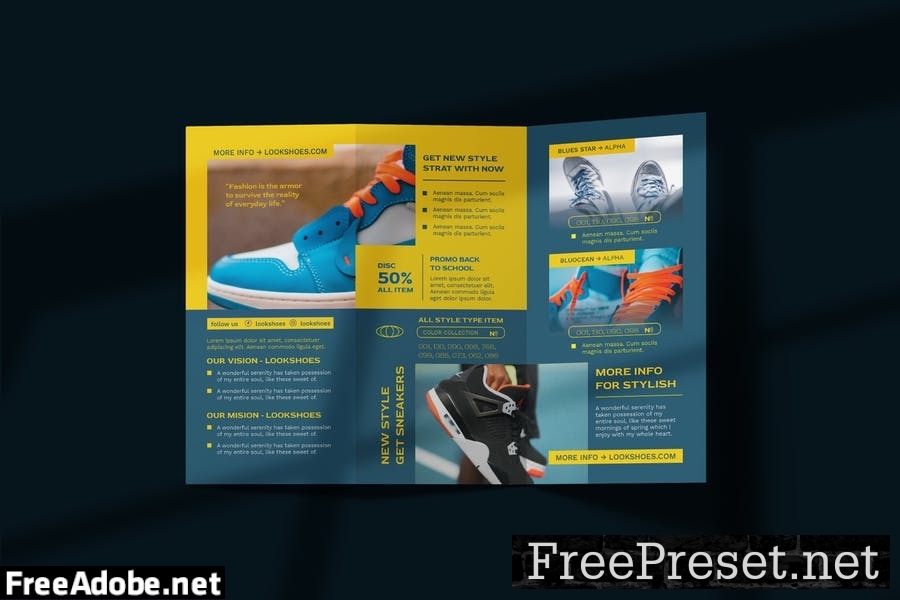 Footwear and fashion Trifold Brochure S4JWDKG