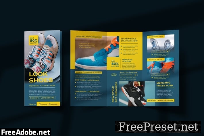 Footwear and fashion Trifold Brochure S4JWDKG