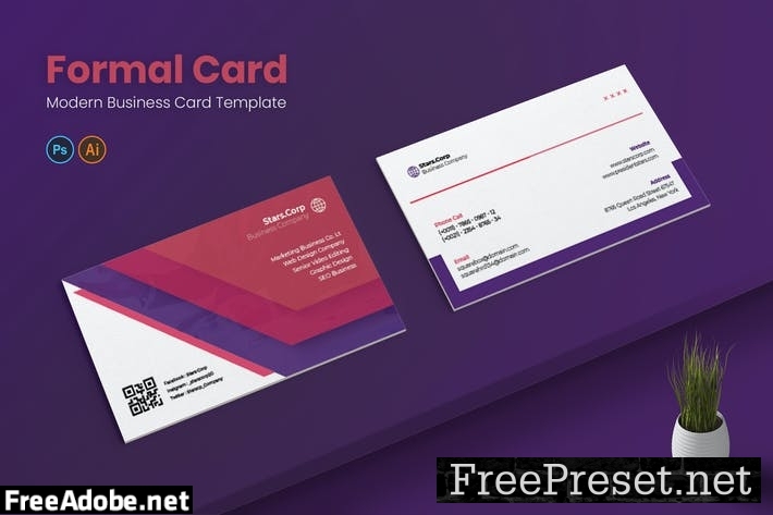 Formal Card Business Card W6LKDCJ