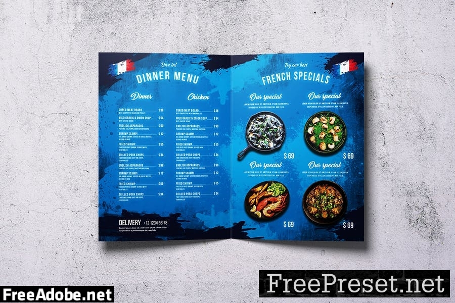 French Cuisine Food Menu Bundle