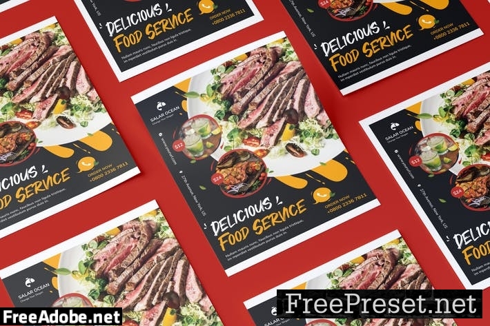 Fresh Food Flyer PSD Template CRB5T9K