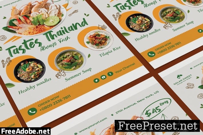 Fresh Food Poster PSD Template J2SPQNV