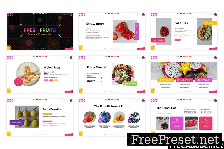 Fresh Fruits Presentation Template