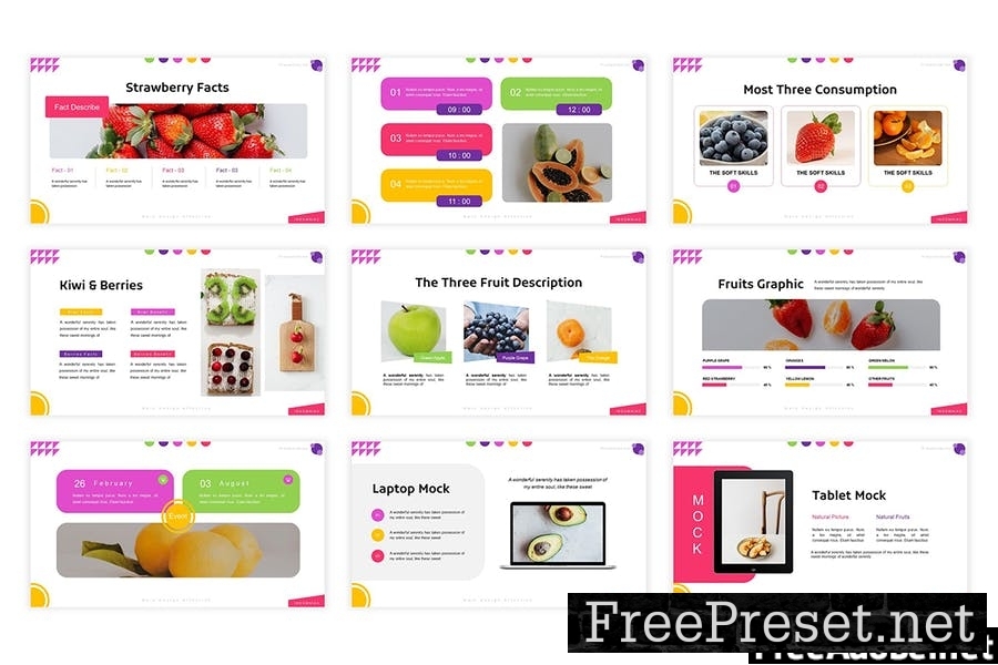 Fresh Fruits Presentation Template