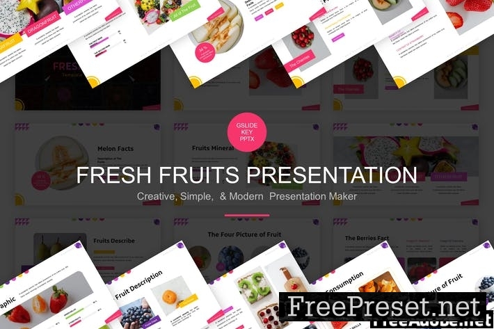 Fresh Fruits Presentation Template MKN5V36