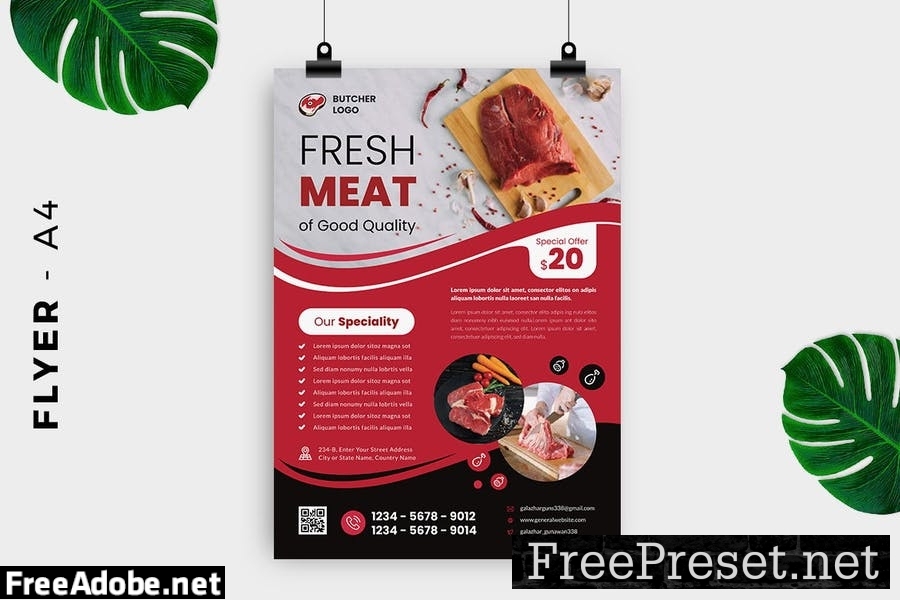 Fresh Meat / Butcher Flyer Design