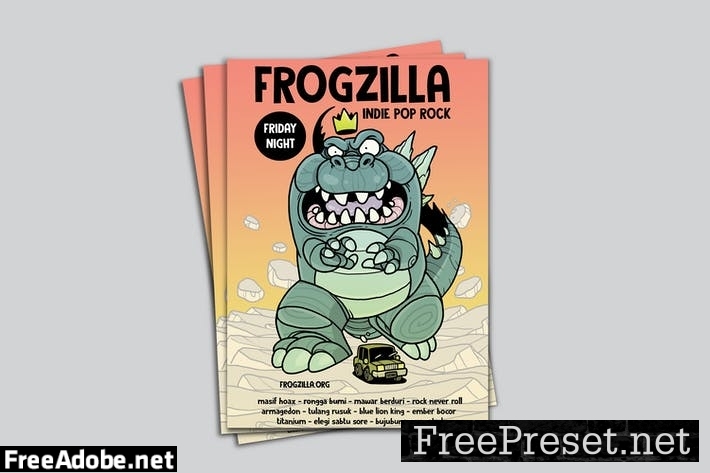 Frogzilla Poster RG 2E68HED