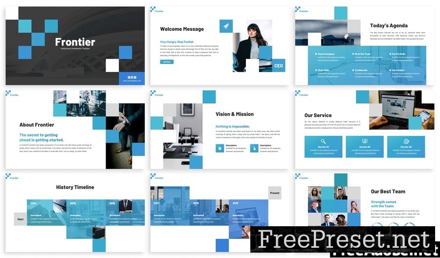 Frontier - Pixelated Powerpoint Template