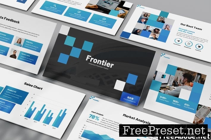 Frontier - Pixelated Powerpoint Template MUWKNKH