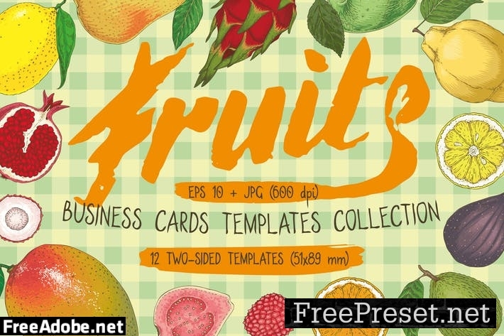 Fruit Business Cards Templates 95KY34