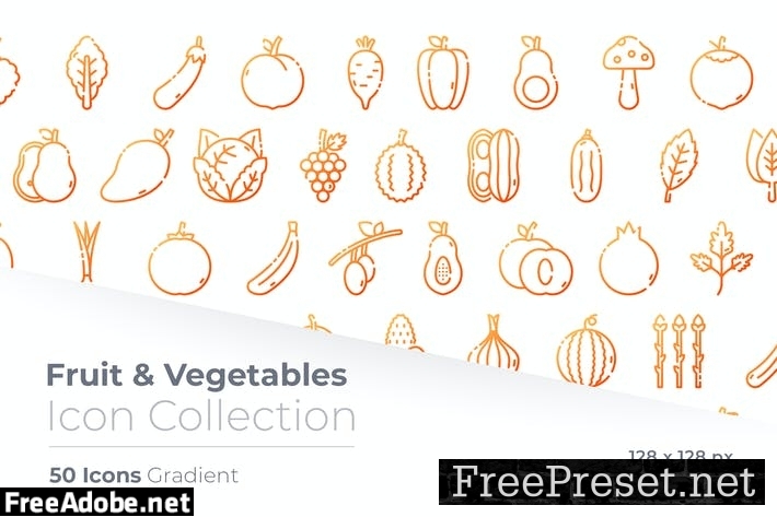 Fruit & Vegetables Gradient Icon KP4Q4LG