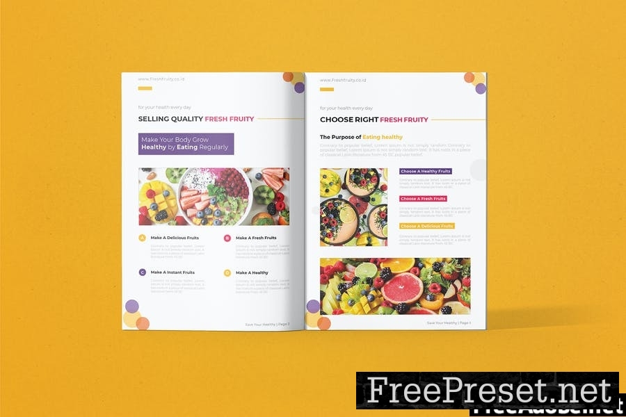 Fruity Fresh - Brochure Template ANA6U6M