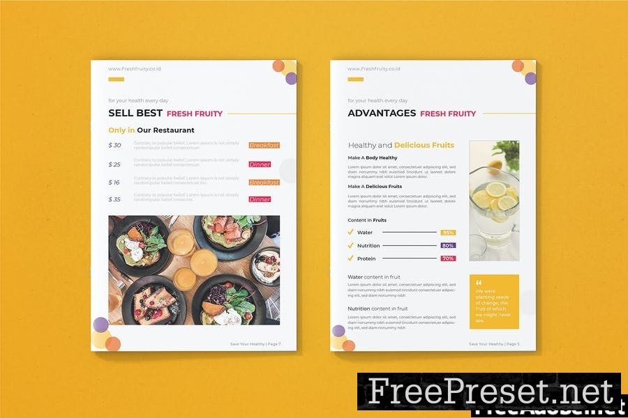 Fruity Fresh - Brochure Template ANA6U6M