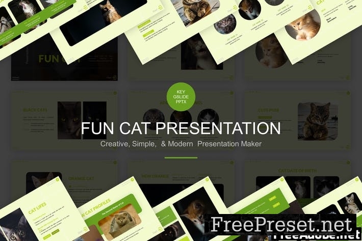 Fun Cat Presentation Template YNCCNEP