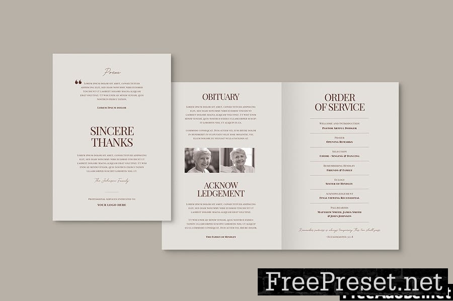 Funeral Program Template