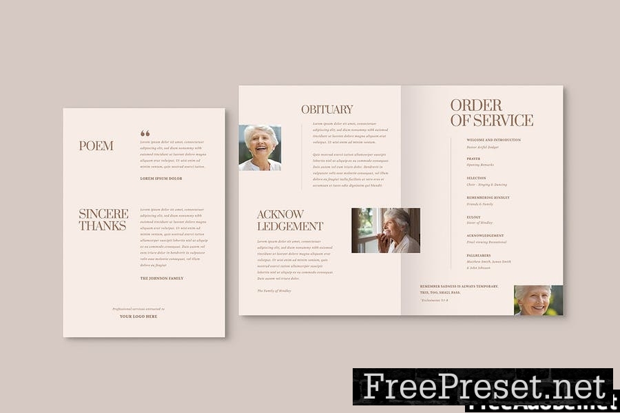 Funeral Program Template BYV9KPU