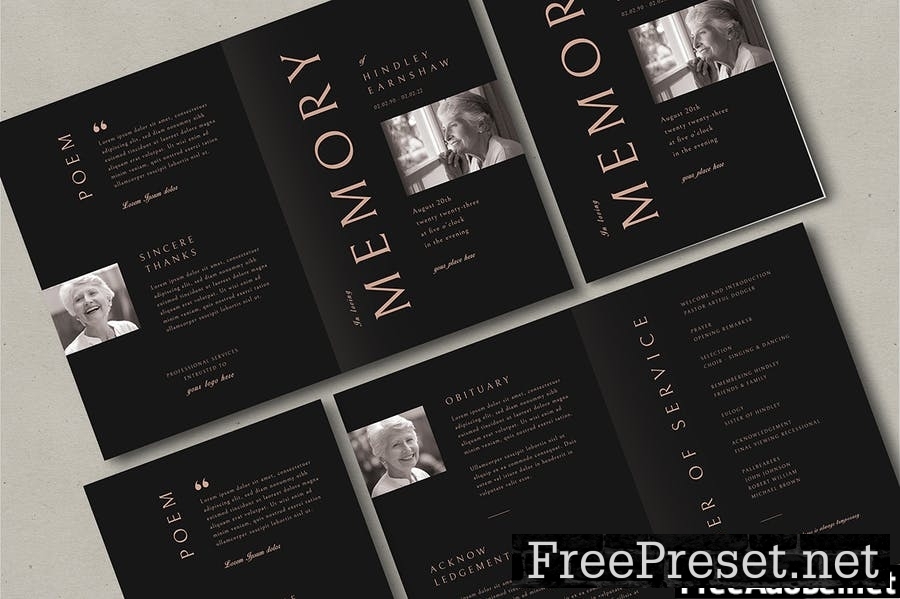 Funeral Program Template QUK2YJX