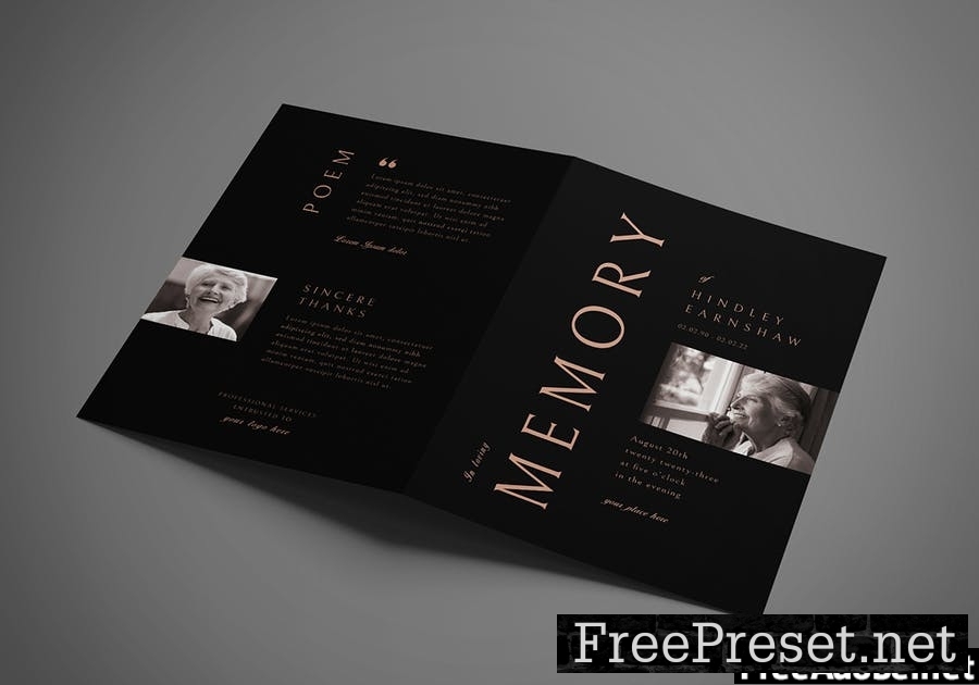 Funeral Program Template QUK2YJX