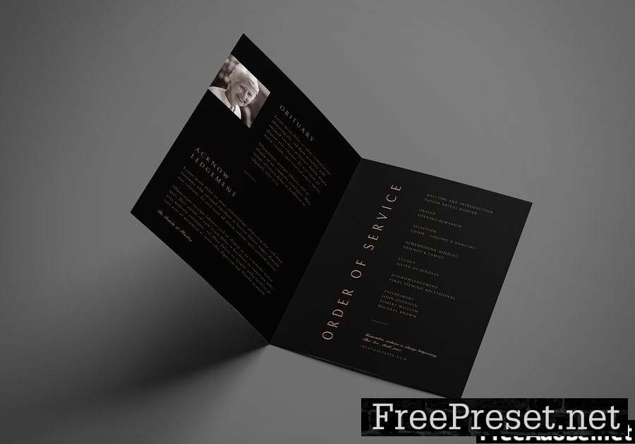 Funeral Program Template QUK2YJX